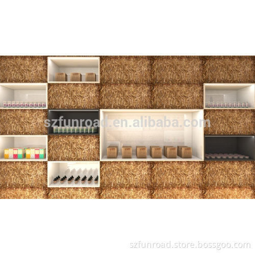 Free cosmetics chain store furniture designs built-in wall cabinets acrylic display cube designs